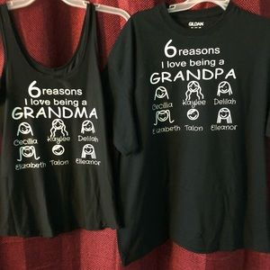 Made 2 Order Graphic Tees for Grandma and Grandpa